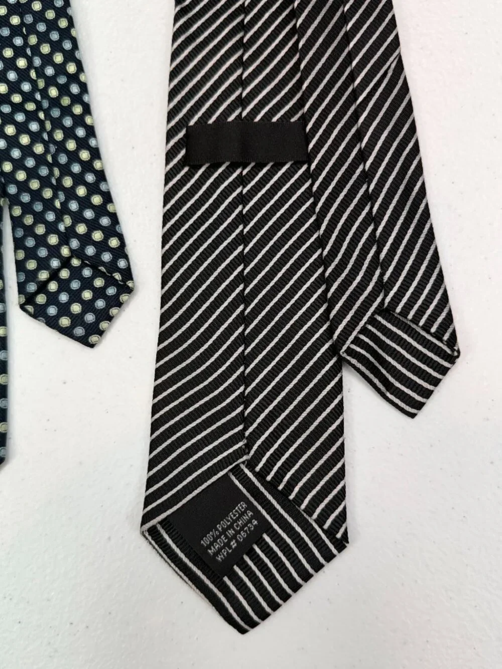 Boys Youth Clip On Ties Lot of 4 Striped Polka Dot Dress Ties